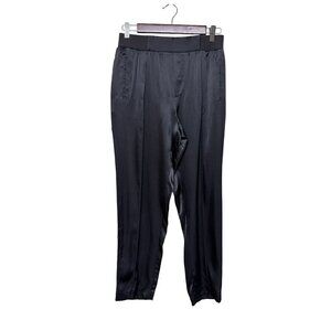 ATM Anthony Thomas Melillo Women's Pants 100% Silk Pull On Charcoal Size XS